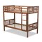 Baxton Studio Liam Walnut Brown Finished Wood Twin Size Bunk Bed 157-9634 - alternate 2